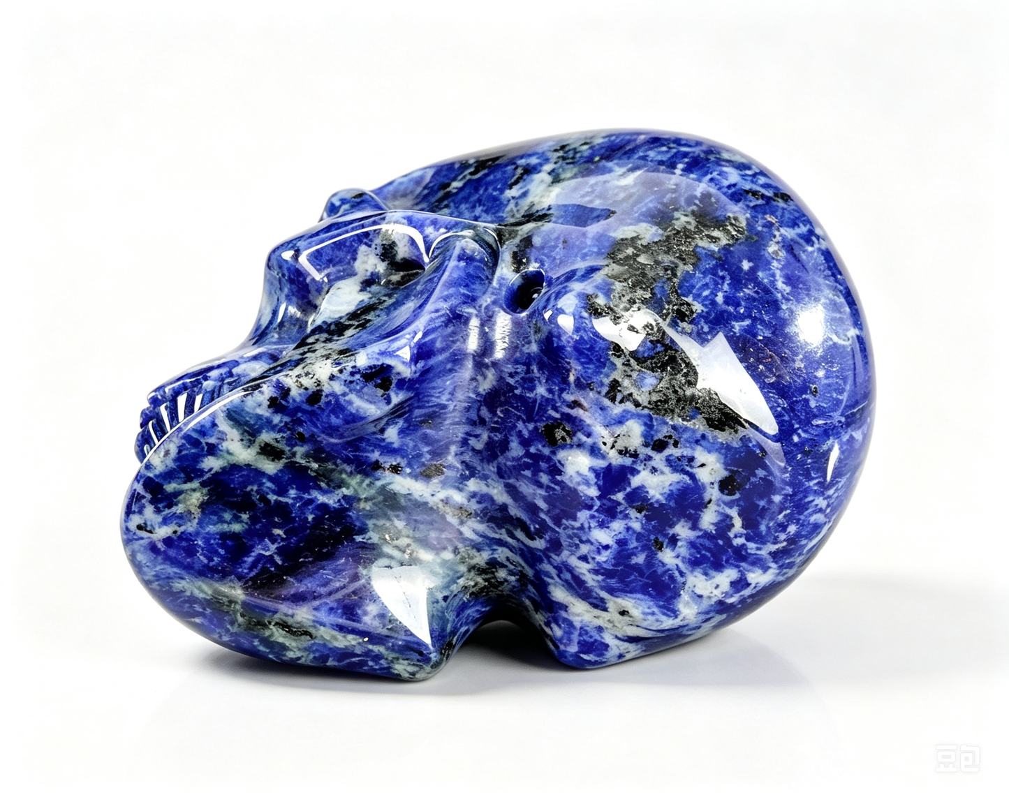 2.2"Natural Sodalite Crystal Skull Spiritual Truth & Calming Ornament