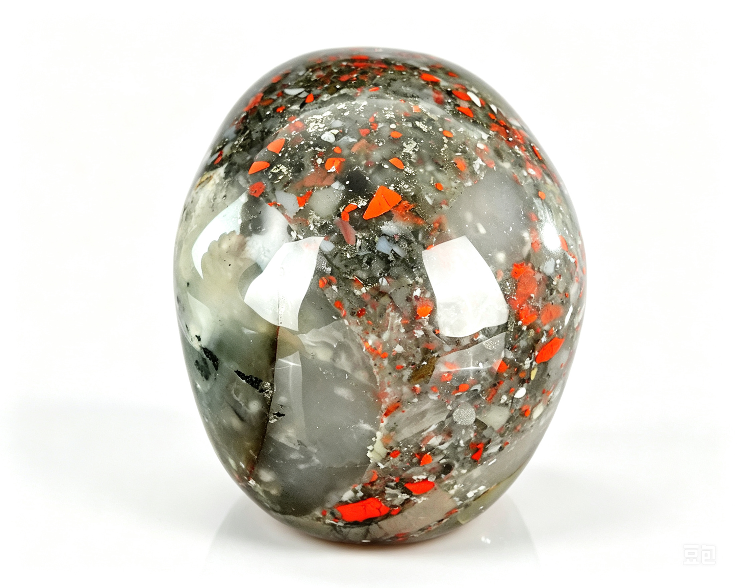 3.0"Natural African Bloodstone Crystal Skull Spiritual Calming Ornament