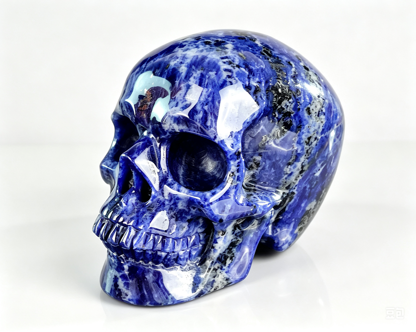 2.2"Natural Sodalite Crystal Skull Spiritual Truth & Calming Ornament