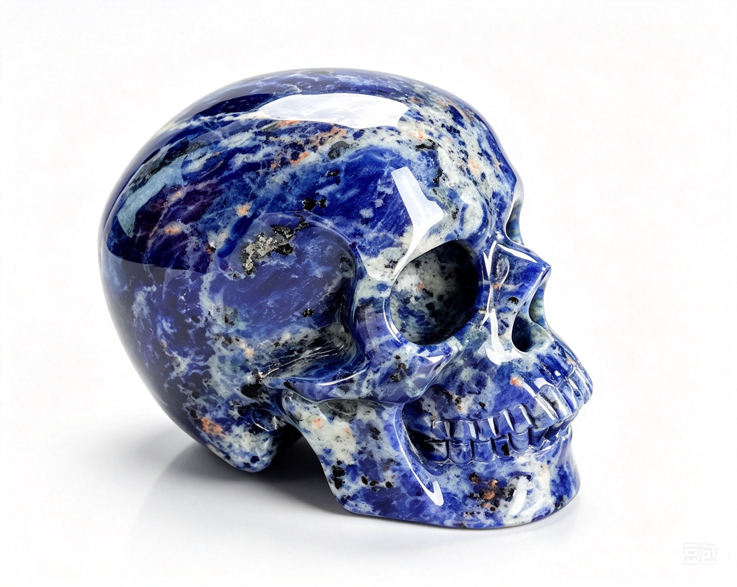 3.0"Natural Sodalite Crystal Skull Spiritual Truth & Calming Ornament