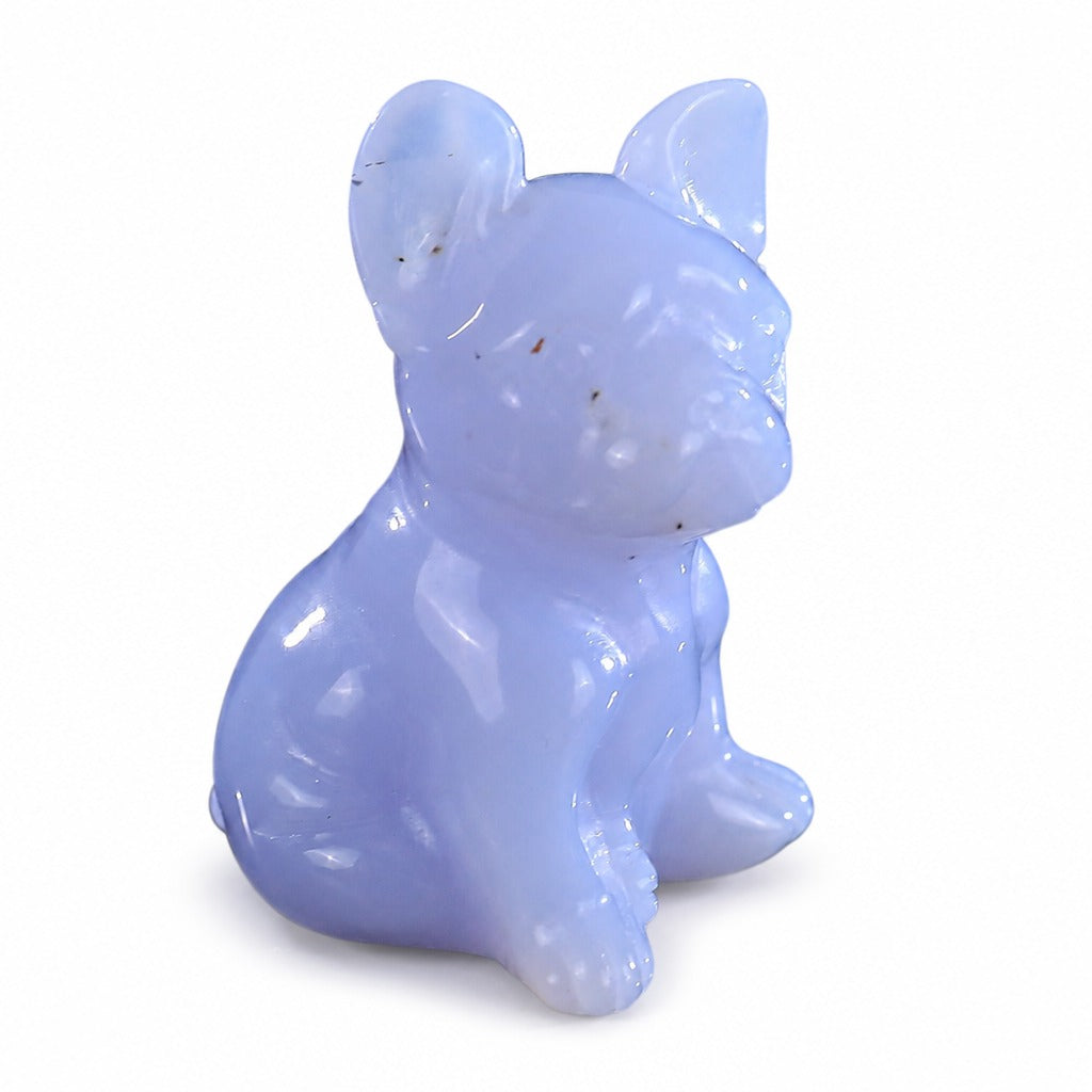 2.0" Blue Chalcedony Bulldog