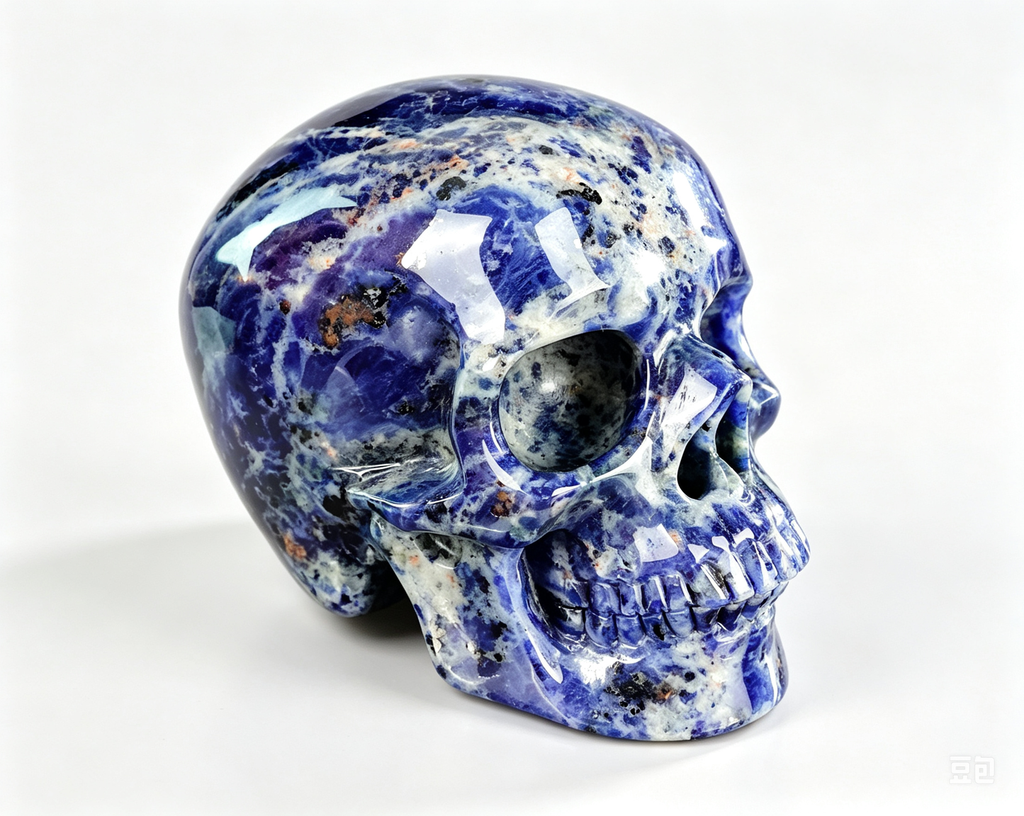 3.0"Natural Sodalite Crystal Skull Spiritual Truth & Calming Ornament