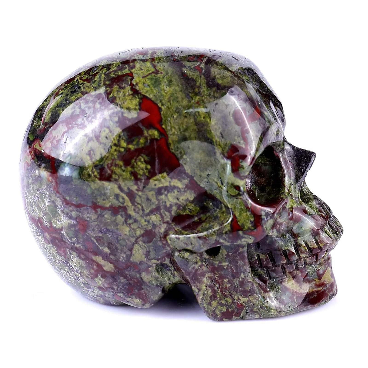 3.0" Dragon Blood Jasper Crystal Skull