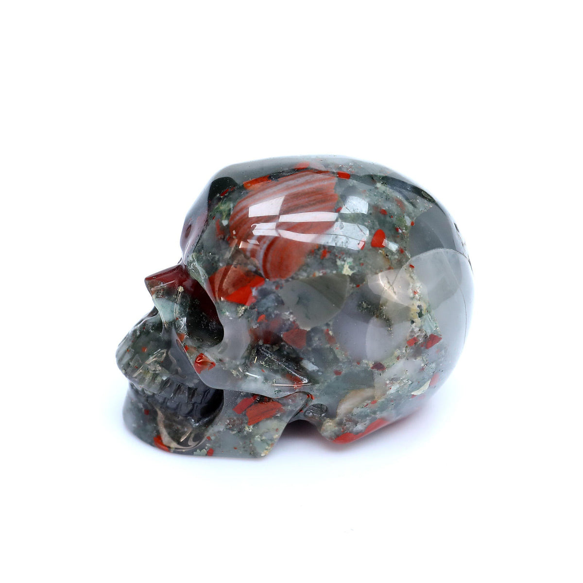 4.5" Blood Stone Crystal Skull