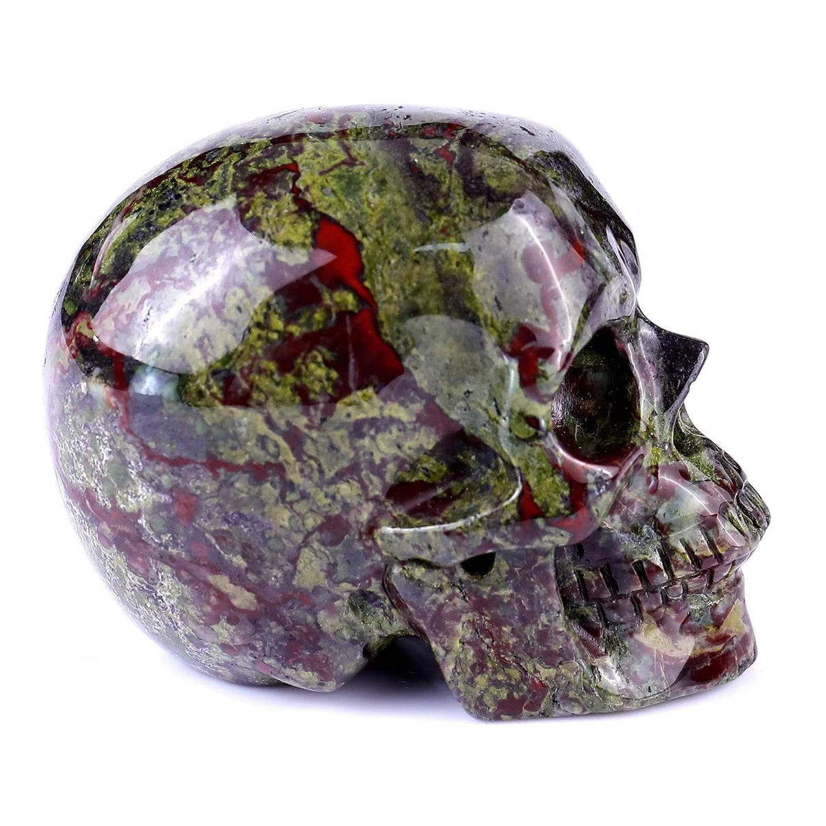 4.5" Dragon Blood Jasper Crystal Skull