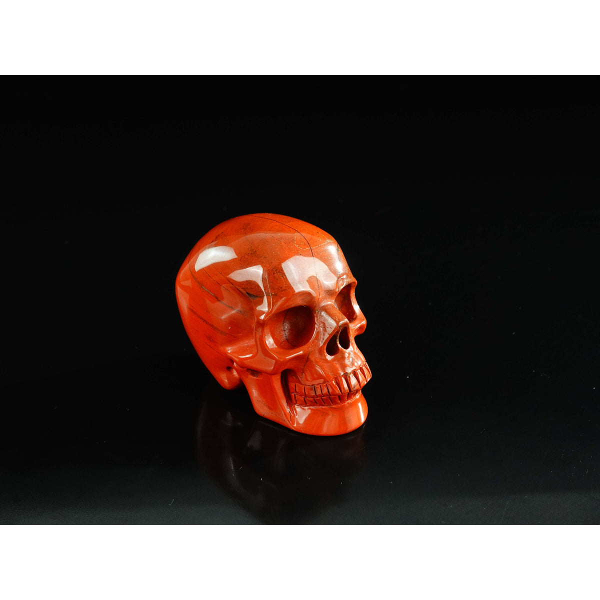 2.2 Inch Red Jasper Crystal Skull front view