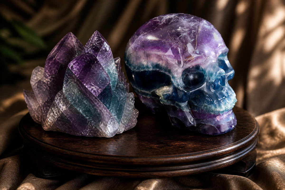 Fluorite skull detail B