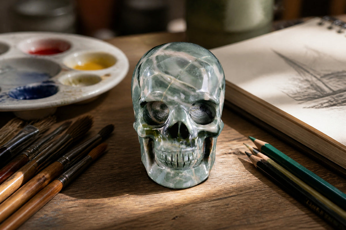 Nine Dragon Jade skull detail B