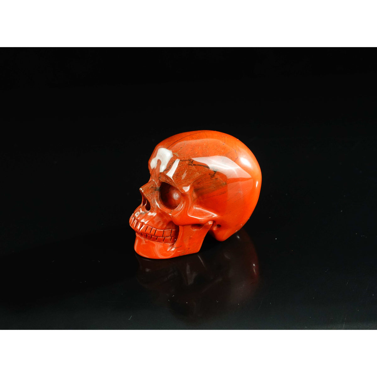 2.2 Inch Red Jasper Crystal Skull left front view