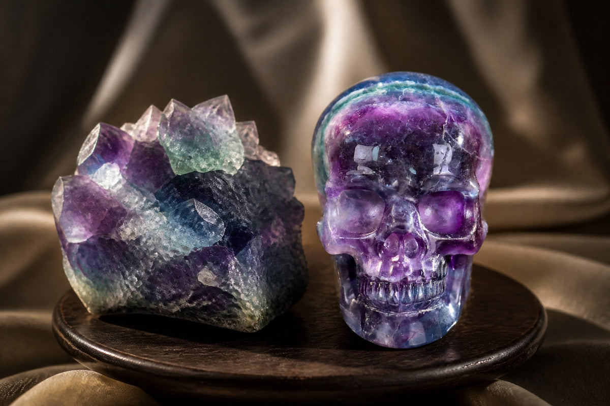 Fluorite skull detail B
