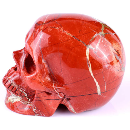 4.5 Inch Red Jasper Crystal Skull left side view