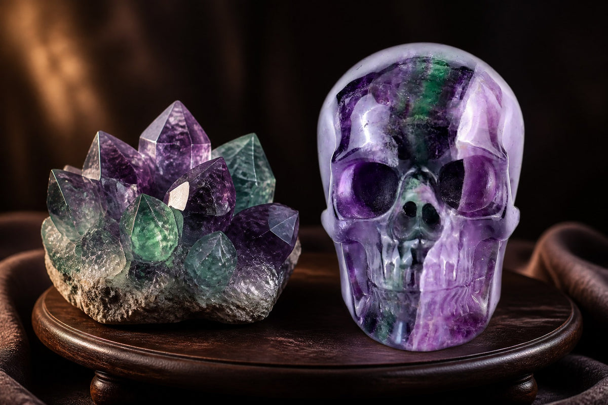 Fluorite skull detail B