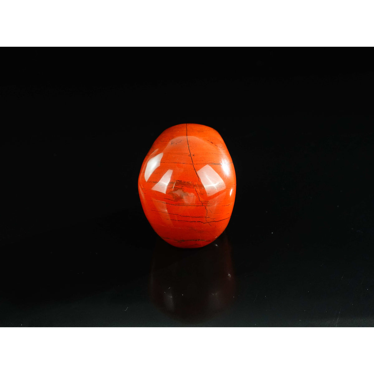 2.2 Inch Red Jasper Crystal Skull front view