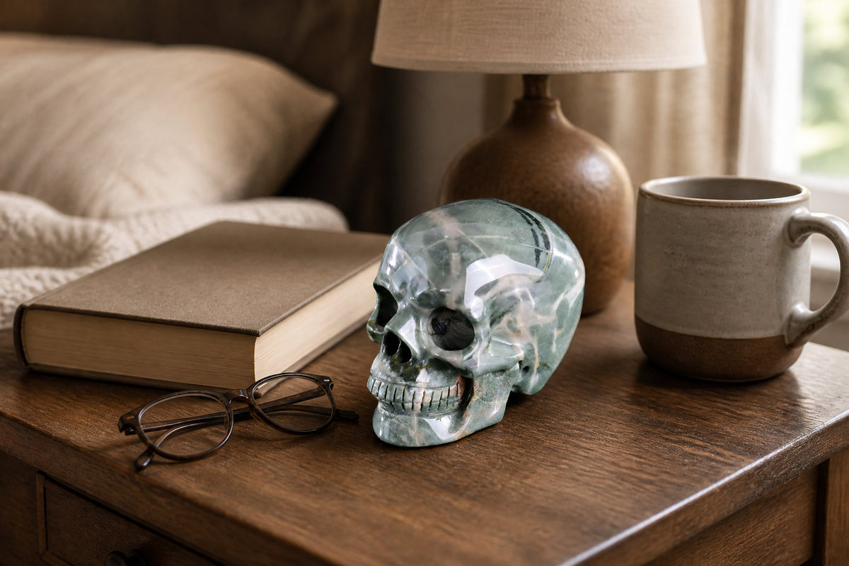 Nine Dragon Jade skull detail C