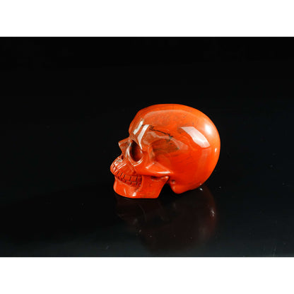 2.2 Inch Red Jasper Crystal Skull detail view