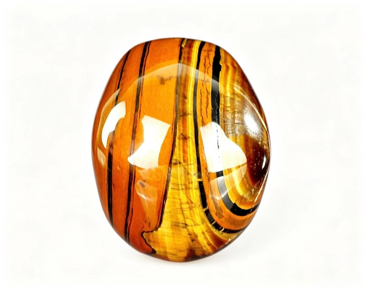 2.2" Natural Tiger's Eye Crystal Skull Courage Protection Ornament