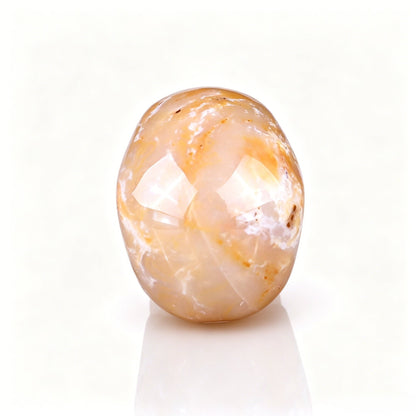 2.2" Yellow Chalcedony Crystal Skull - Oval Rough Stone