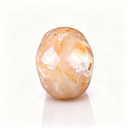 4.5" Yellow Chalcedony Crystal Skull - Oval Rough Stone