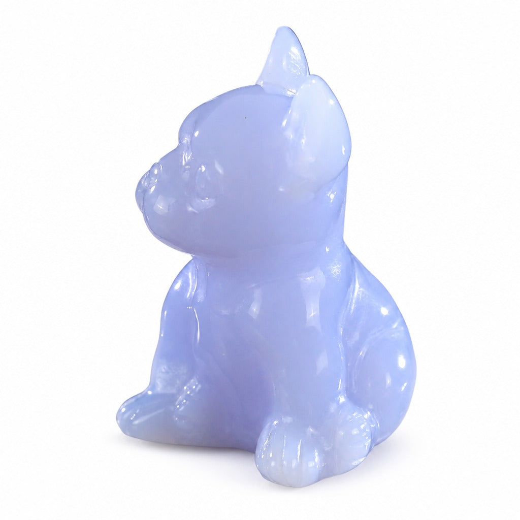 2.0" Blue Chalcedony Bulldog