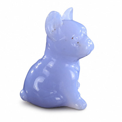 2.0" Blue Chalcedony Bulldog