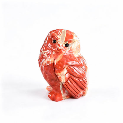 Red Jasper crystal owl