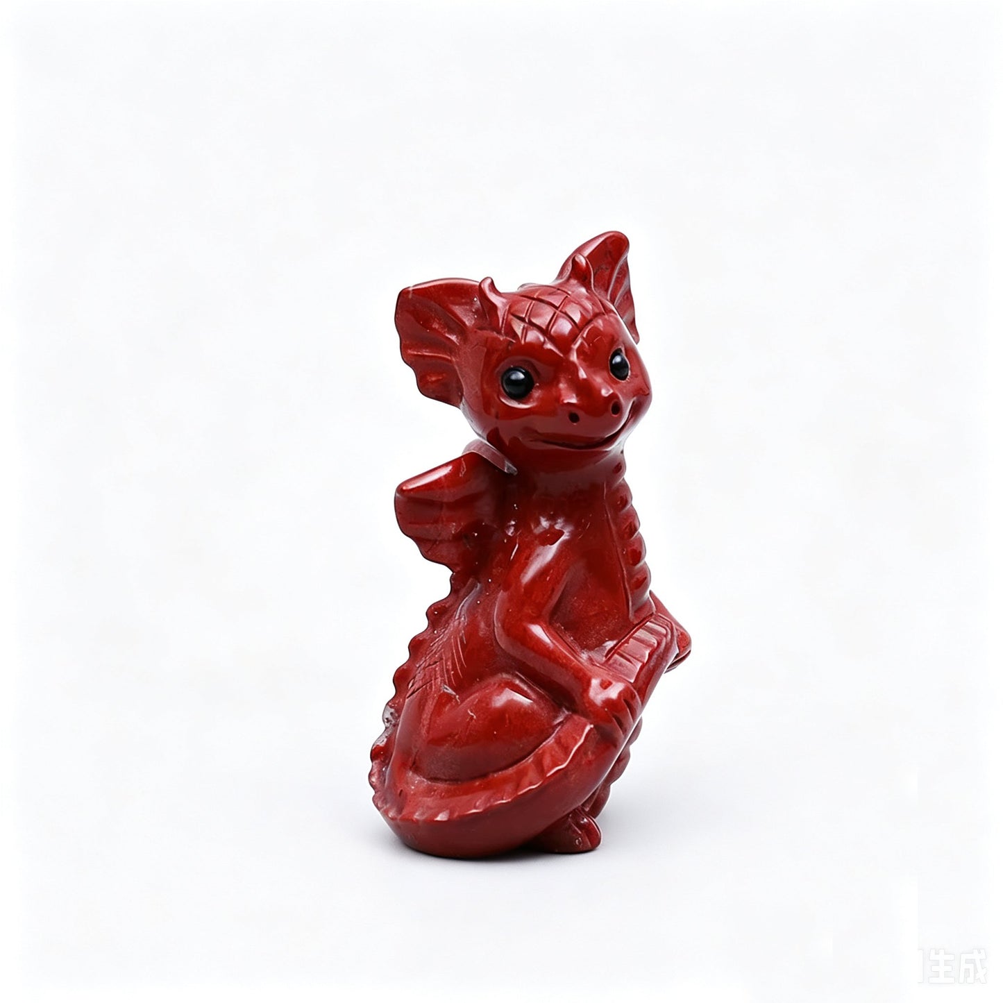 Natural Crystal Hand Carved Cute Baby Dragon Figurine, Fantasy Spirit Animal Spiritual Healing Home Altar Decor