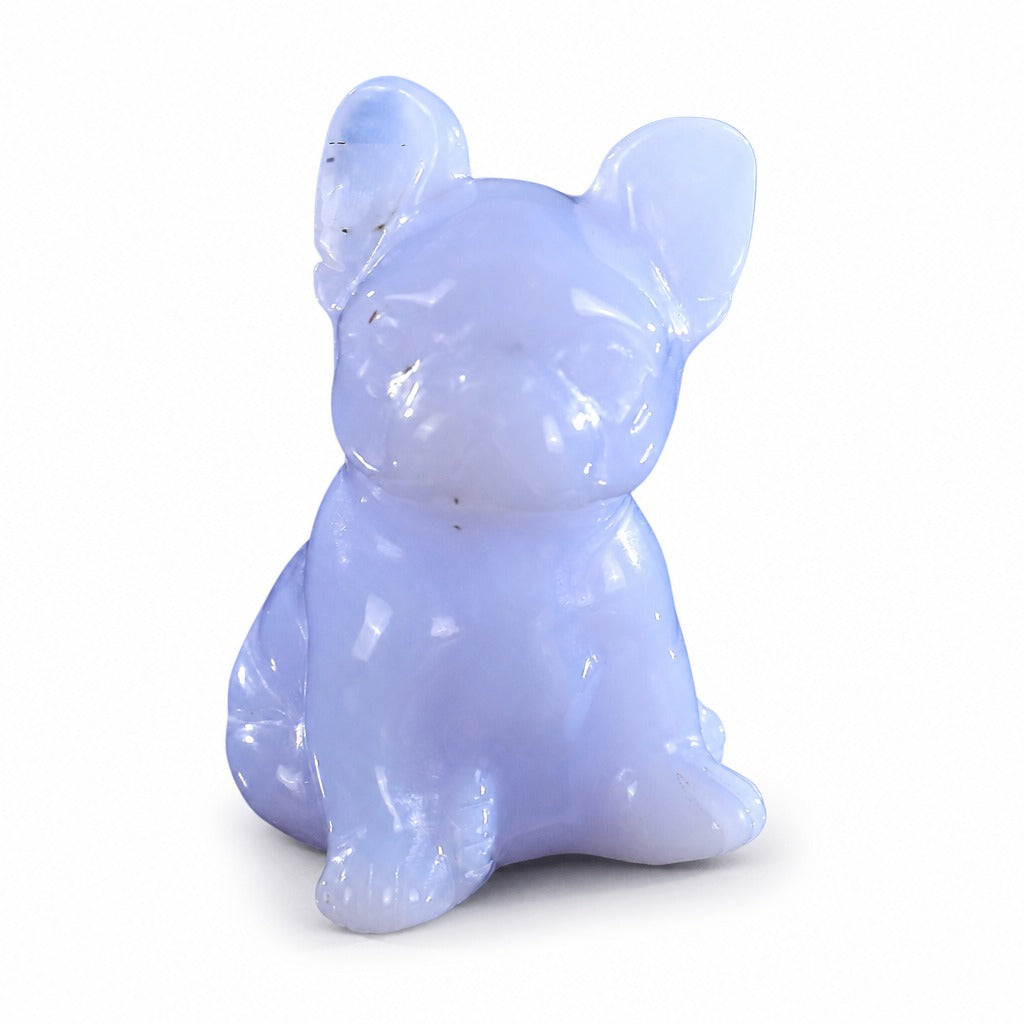 2.0" Blue Chalcedony Bulldog