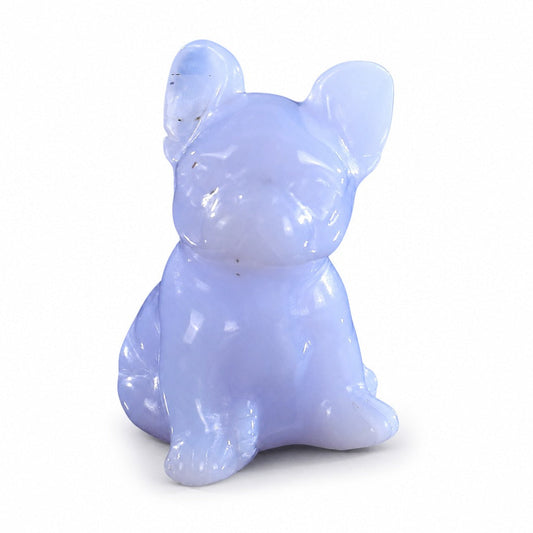 2.0" Blue Chalcedony Bulldog