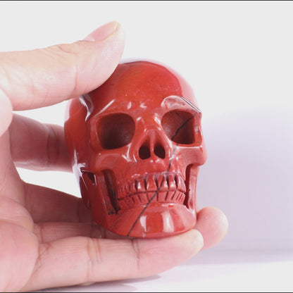 3.0" Red Jasper Crystal Skull