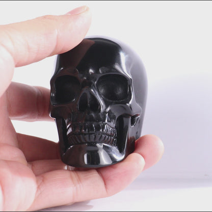 3.0" Black Obsidian Crystal Skull