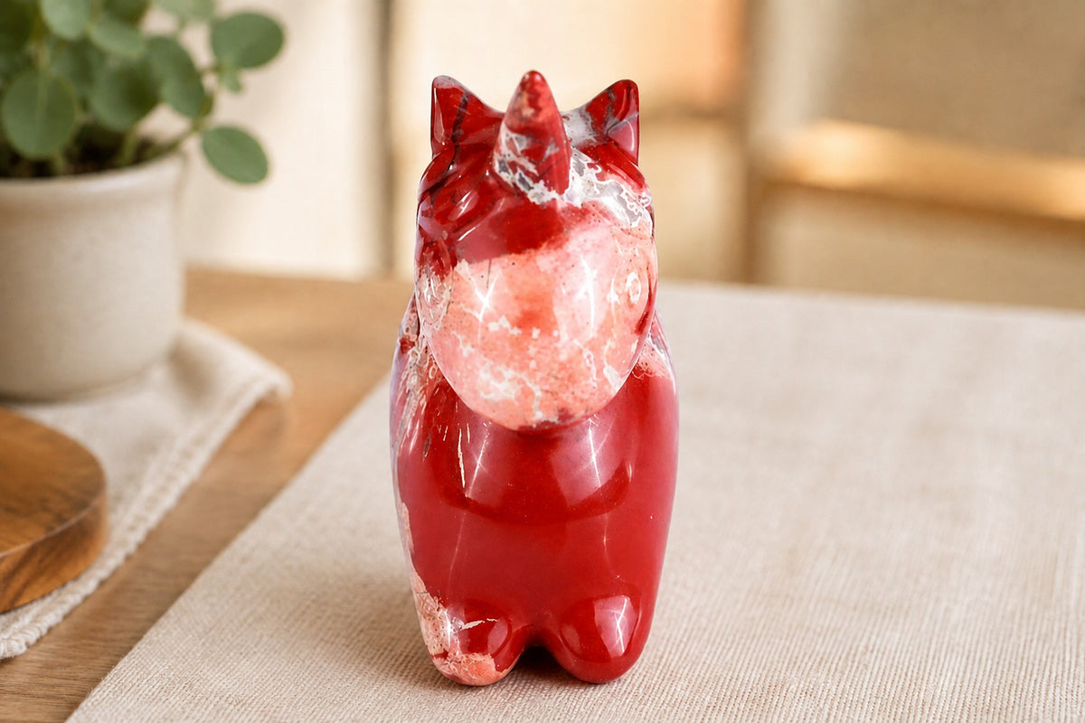 2.75 Red Jasper Unicorn detail A