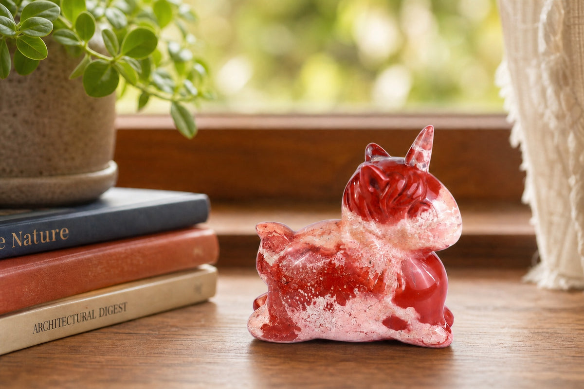 2.75 Red Jasper Unicorn detail C