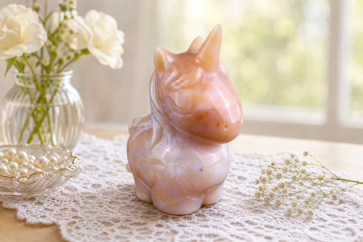 3.0 Yellow Chalcedony Unicorn detail A