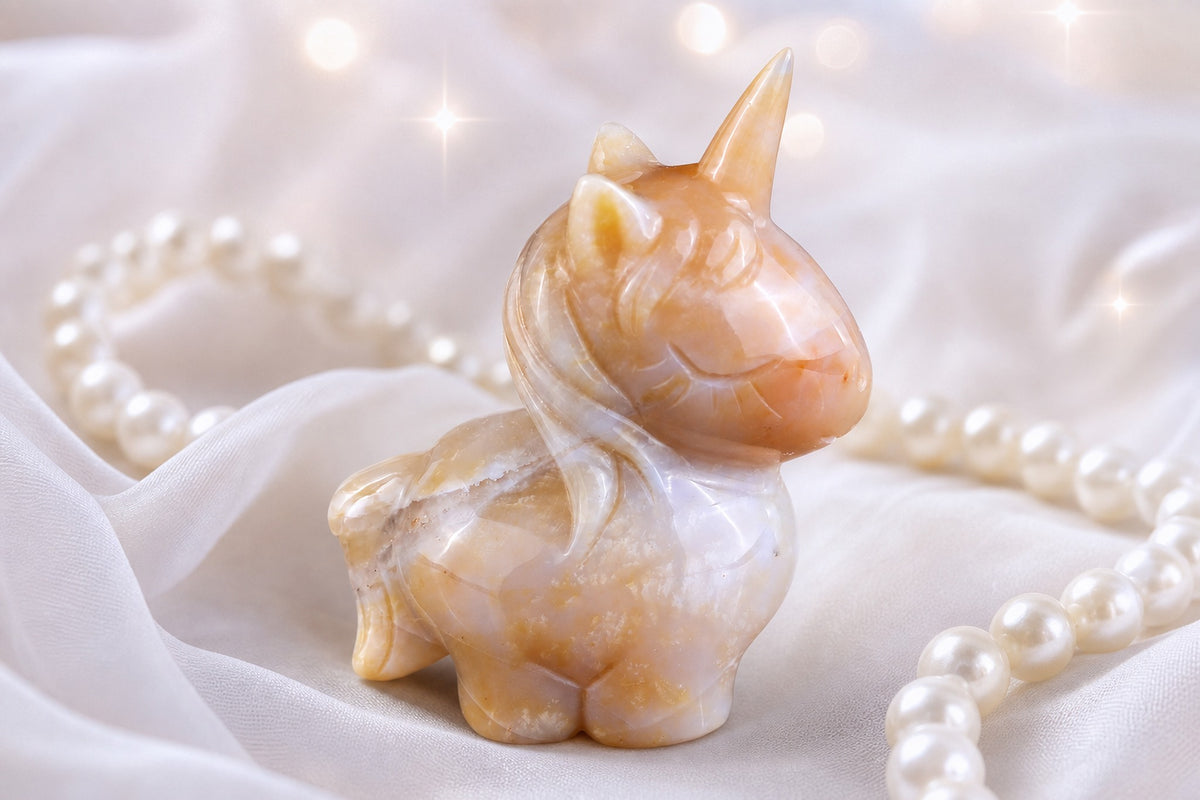 3.0 Yellow Chalcedony Unicorn detail B